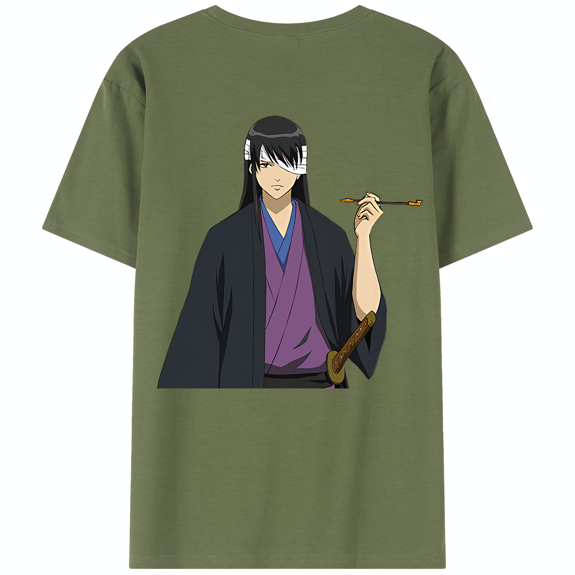 （画像用） ぎんたま 坂田銀時（さかたぎんとき） 神楽 志村新八（しむら しんぱち） GINTAMA Sakata Gintoki Kagura Shimura Shinpachi 綿100％半袖Tシャツ（背面プリント）